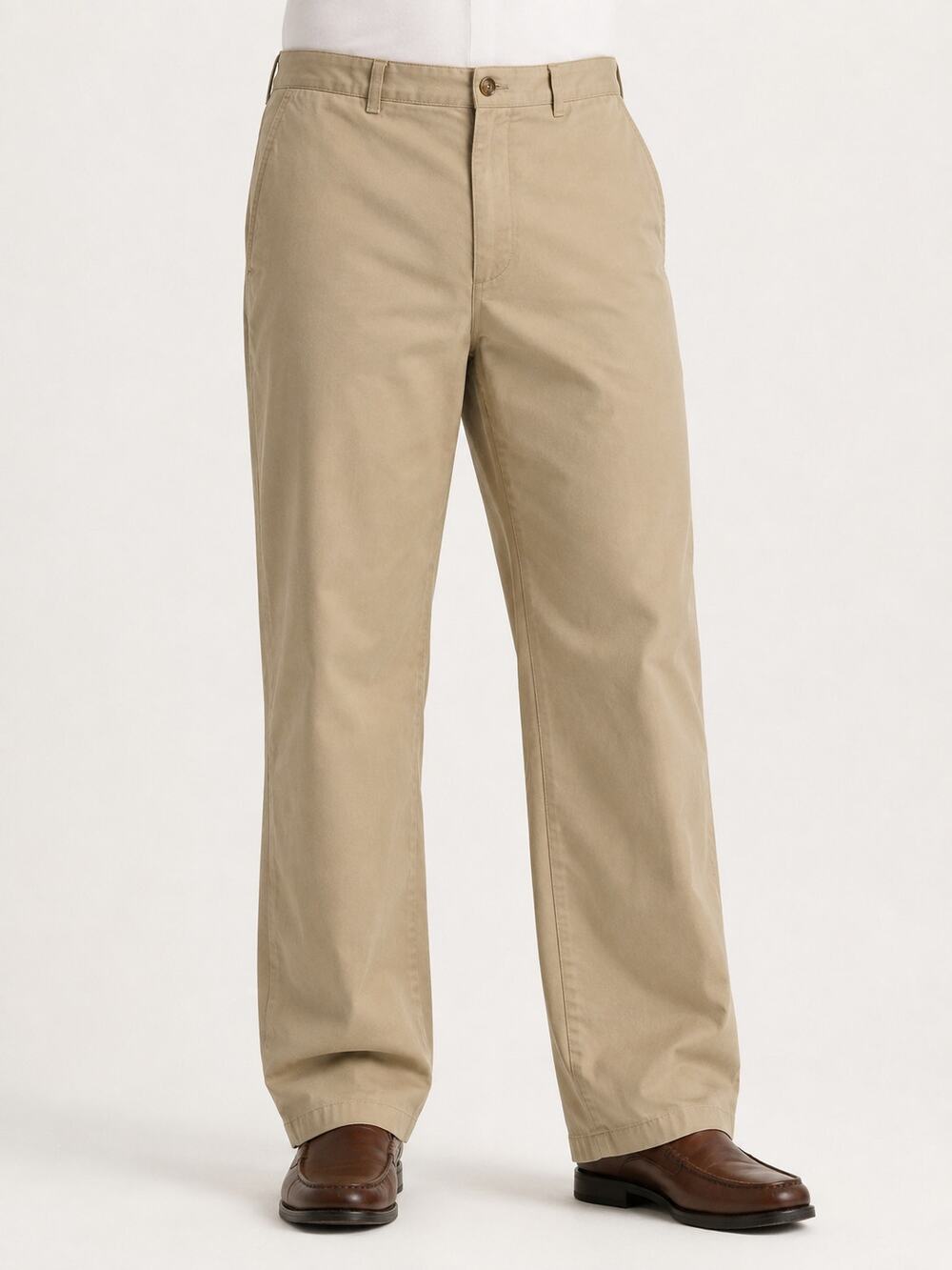 LR3152 Evergreen Mens 34x30 Khaki Chino Pants Classic Straight Leg